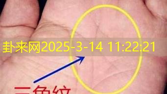 手纹十字纹落在掌心，预示着什么机遇​